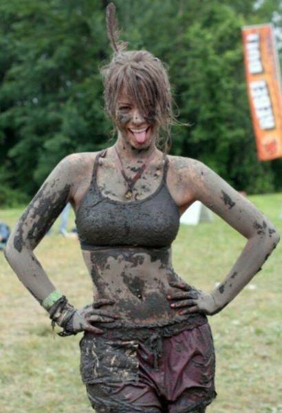 dirty girls in mud