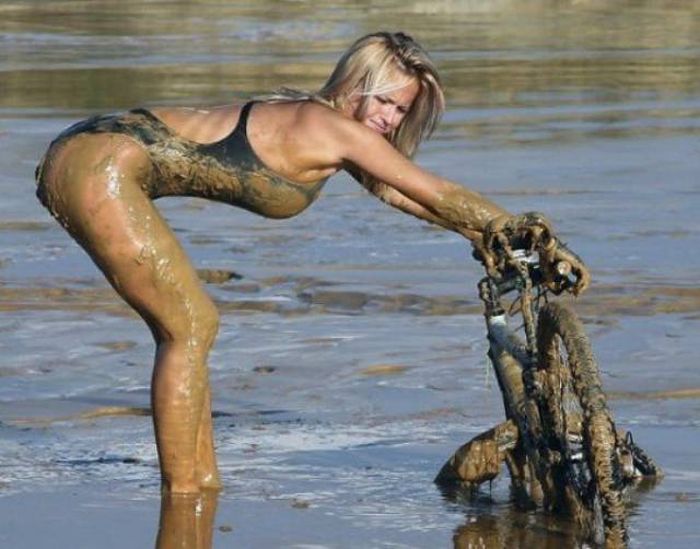 dirty girls in mud