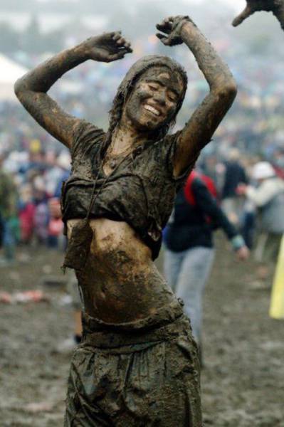 dirty girls in mud