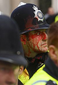 People & Humanity: Riots at G20 summit, London, United Kingdom