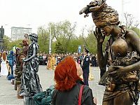 People & Humanity: Living Sculptures Championship in Evpatoria