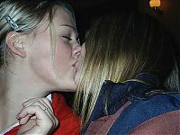 People & Humanity: young kissing girls