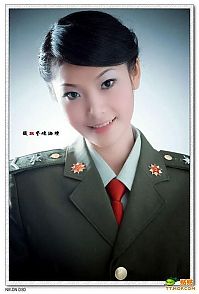 People & Humanity: girl in a military