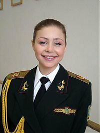 People & Humanity: girl in a military