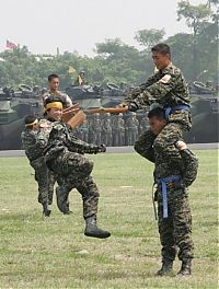 People & Humanity: girl in a military