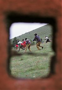 People & Humanity: Traditional war event, Kenya, Africa