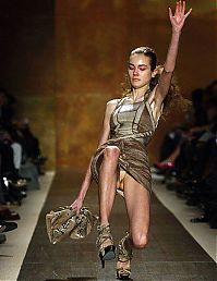 People & Humanity: models falling on the catwalk