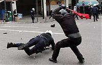 People & Humanity: Student  riots in streets of Athens, Greece