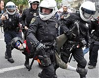 People & Humanity: Student  riots in streets of Athens, Greece