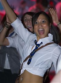 People & Humanity: girl in school uniform outfit