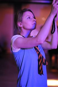 People & Humanity: girl in school uniform outfit