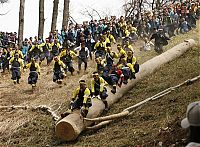 People & Humanity: Ki-otoshi ceremony, Onbashira festival, Nagano, Japan