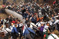 People & Humanity: Ki-otoshi ceremony, Onbashira festival, Nagano, Japan