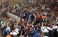 People & Humanity: Ki-otoshi ceremony, Onbashira festival, Nagano, Japan