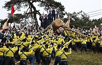 People & Humanity: Ki-otoshi ceremony, Onbashira festival, Nagano, Japan