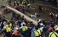 People & Humanity: Ki-otoshi ceremony, Onbashira festival, Nagano, Japan