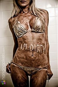 People & Humanity: dirty girls in mud