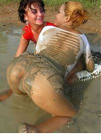 People & Humanity: dirty girls in mud