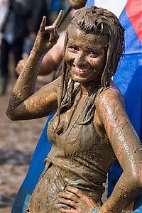 People & Humanity: dirty girls in mud