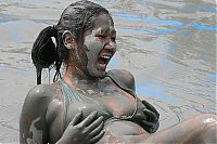 People & Humanity: dirty girls in mud