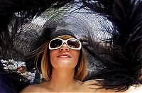 People & Humanity: Kentucky Oaks Horse Racing girl with hat