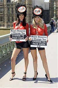 People & Humanity: peta bearskins protest girls