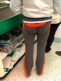 People & Humanity: young teen girl in tight pants