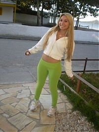 People & Humanity: young teen girl in tight pants