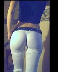People & Humanity: young teen girl in tight pants