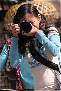 People & Humanity: girl with a camera