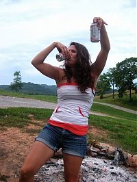 People & Humanity: girl with beer