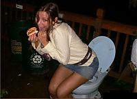 People & Humanity: girl eating hot dog