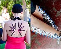 People & Humanity: girl with a corset piercing and extreme body modifications