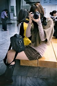 People & Humanity: girl with a camera