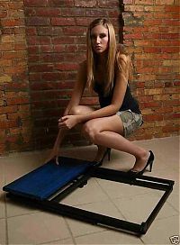 People & Humanity: ebay girl helps to sell table
