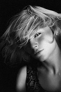 People & Humanity: black and white glamour girl