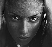 People & Humanity: black and white glamour girl