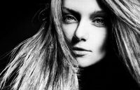 People & Humanity: black and white glamour girl