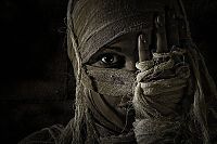 People & Humanity: black and white glamour girl