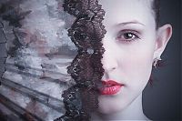 People & Humanity: black and white glamour girl