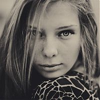 People & Humanity: black and white glamour girl