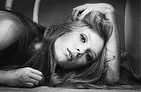 People & Humanity: black and white glamour girl