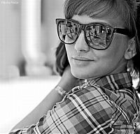 People & Humanity: black and white glamour girl