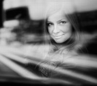 People & Humanity: black and white glamour girl