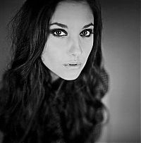 People & Humanity: black and white glamour girl