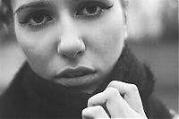 People & Humanity: black and white glamour girl