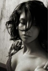 People & Humanity: black and white glamour girl