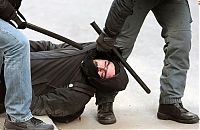 People & Humanity: Protesters clashes against Silvio Berlusconi, Rome, Italy