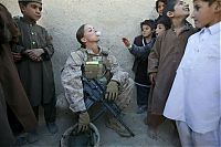 People & Humanity: girl in a military