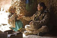 People & Humanity: girl in a military